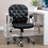 Vinsetto PU Leather Home Office Chair, Button Tufted Desk Chair with Padded Armrests, Adjustable Height and Swivel Wheels, Black W2225P156106