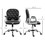 Vinsetto PU Leather Home Office Chair, Button Tufted Desk Chair with Padded Armrests, Adjustable Height and Swivel Wheels, Black W2225P156106