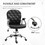 Vinsetto PU Leather Home Office Chair, Button Tufted Desk Chair with Padded Armrests, Adjustable Height and Swivel Wheels, Black W2225P156106