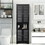 HOMCOM Tall Narrow Bathroom Storage Cabinet with Doors and Shelf Adjustability, Freestanding Bathroom Linen Cabinet with 2 Cabinets and Countertop, Bathroom Floor Cabinet, Black W2225P156108