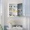 kleankin Bathroom Medicine Cabinet with Shelves Inside & on Door, Locking Medical Cabinet for Child & Pet Safety, First Aid Bathroom Wall Cabinet, White and Grey W2225P156113