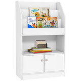 Qaba Toy Storage Cabinet, Kids Bookcase Children's Bookshelf for Kids Room, Bedroom, Playroom, Nursery, White W2225P156294