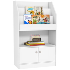 Qaba Toy Storage Cabinet, Kids Bookcase Children's Bookshelf for Kids Room, Bedroom, Playroom, Nursery, White W2225P156294