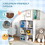 Qaba Children's Toy Organizer, Toy Storage with 3 Storage Bins and Cute Animal Design, Toy Shelf for Kids 3+ Years Old, White W2225P156299