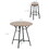 HOMCOM Industrial 5-Piece Bar Table and Chairs Set, Space Saving Dining Table with 4 Stools for Pub and Kitchen, Black & Brown W2225P156370