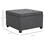 HOMCOM Fabric Tufted Storage Ottoman with Flip Top Seat Lid, Metal Hinge and Stable Eucalyptus Wood Frame for Living Room, Entryway, or Bedroom, Grey W2225P156376
