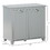 HOMCOM Tilt-Out Laundry Sorter Cabinet, Bathroom Storage Organizer with Two-Compartment Tilt-Out Hamper, Gray W2225P156383