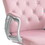 Vinsetto Velvet Home Office Chair, Button Tufted Desk Chair with Padded Armrests, Adjustable Height and Swivel Wheels, Pink W2225P156384