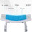 Homcom 6-Level Adjustable Curved Bath Stool Spa Shower Chair Non-Slip Design for the Elderly, Injured, & Pregnant Women W2225P156390