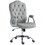 Vinsetto Home Office Chair, Velvet Computer Chair, Button Tufted Desk Chair with Swivel Wheels, Adjustable Height, and Tilt Function, Light Gray W2225P157904