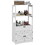 kleankin Farmhouse Bathroom Floor Cabinet, Linen Cabinet, Bathroom Storage Organizer with Doors and Drawer, White W2225P157907