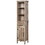 kleankin Tall Bathroom Storage Cabinet, Freestanding Linen Tower with 3-Tier Open Adjustable Shelves, and Drawer, Narrow Slim Floor Organizer W2225P157919