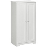 HOMCOM Kitchen Pantry Storage Cabinet, Freestanding Kitchen Cupboard with 2 Doors, Adjustable Shelves for Dining Room, White W2225P157922