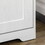 HOMCOM Kitchen Pantry Storage Cabinet, Freestanding Kitchen Cupboard with 2 Doors, Adjustable Shelves for Dining Room, White W2225P157922
