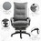 Vinsetto 360&#176; Swivel Executive Home Office Chair Adjustable Height Linen Style Fabric Recliner with Retractable Footrest and Double Padding, Grey W2225P157932