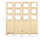 HOMCOM 4 Panel Room Divider, 5.6' Indoor Wood Portable Folding Privacy Screens with Photo Frames and Cardstocks, Hinged Freestanding Partition Wall Dividers for Home Office, Natural W2225P160345