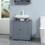 HOMCOM Under Sink Bathroom Cabinet with 2 Doors and Shelf, Pedestal Sink Bathroom Vanity Cabinet, Gray W2225P160354