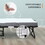 HOMCOM Rollaway Bed, Folding Bed with 4" Mattress, Portable Foldable Guest Bed with Sturdy Metal Frame and Wheels, 78.75"x35.5"x16.75", White W2225P160357