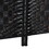 HOMCOM 6' Tall Wicker Weave 4 Panel Room Divider Privacy Screen - Black W2225P160363