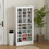 HOMCOM 58" Tall Shoe Cabinet for Entryway, Narrow Shoe Rack Storage Organizer with Open Cubes and Adjustable Shelves for 27 Pairs of Shoes, White W2225P160375