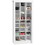 HOMCOM 58" Tall Shoe Cabinet for Entryway, Narrow Shoe Rack Storage Organizer with Open Cubes and Adjustable Shelves for 27 Pairs of Shoes, White W2225P160375