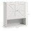 kleankin Farmhouse Bathroom Wall Cabinet, Wall Mounted Medicine Cabinet with Open Shelf & Adjustable Shelf, Storage for Laundry Room, White W2225P160376