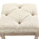 HOMCOM 16" Vintage Ottoman, Tufted Foot Stool with Upholstered Seat, Rustic Wood Legs for Bedroom, Living Room, Beige W2225P160417