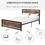 HOMCOM Queen Bed Frame with Headboard & Footboard, Strong Metal Slat Support Bed Frame w/ Underbed Storage Space, No Box Spring Needed, 63"x82"x40.5" W2225P160425