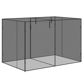 Outsunny 10' x 6.5' Crop Cage, Plant Protection Tent with Zippered Doors for Vegetable Garden, Backyard, Black W2225P164058