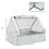 Outsunny Raised Garden Bed with Mini Greenhouse, Galvanized Outdoor Planter Box with Cover, for Herbs and Vegetables, Use for Patio, Garden, Balcony, White Cover and Silver Planter W2225P164067