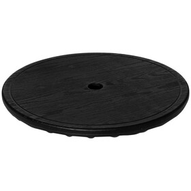 Outsunny 20" Umbrella Table Tray, Easy to Install Table-Top, Round Portable for Swimming Pool, Beach, Patio, Deck, Garden, Black W2225P164072
