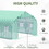 Outsunny 12' x 10' x 7' Outdoor Walk-in Greenhouse, Tunnel Green House with Roll-up Windows, Zippered Door, PE Cover, Heavy Duty Steel Frame, Green W2225P164073
