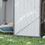 Outsunny 3.3' x 3.4' Outdoor Storage Shed, Galvanized Metal Utility Garden Tool House, 2 Vents and Lockable Door for Backyard, Bike, Patio, Garage, Lawn, Gray W2225P164091