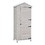 Outsunny 36" x 25" x 79" Wooden Storage Shed Cabinet, Outdoor Tool Shed Organizer with 4-Tier, 3 Shelves with Handle Tin Roof Magnetic Latch Foot Pad, Light Grey W2225P164099
