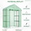 Outsunny 5' x 2.5' x 6.5' Mini Walk-in Greenhouse Kit, Portable Green House with 3 Tier Shleves, Roll-Up Door, and Weatherized PE Cover for Backyard Garden, Green W2225P164102