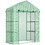 Outsunny 5' x 2.5' x 6.5' Mini Walk-in Greenhouse Kit, Portable Green House with 3 Tier Shleves, Roll-Up Door, and Weatherized PE Cover for Backyard Garden, Green W2225P164102