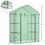 Outsunny 5' x 2.5' x 6.5' Mini Walk-in Greenhouse Kit, Portable Green House with 3 Tier Shleves, Roll-Up Door, and Weatherized PE Cover for Backyard Garden, Green W2225P164102