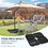 Outsunny HDPE Material Patio Umbrella Base Weights Sand Filled up to 175 lb. for Any Offset Umbrella Base, 4-Piece, Water or Sand Filled, All-Weather, Black (Square) W2225P164108