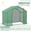 Outsunny 6' x 3' x 5' Portable Walk-in Greenhouse, PE Cover, Steel Frame Garden Hot House, Zipper Door, Top Vent for Flowers, Vegetables, Saplings, Tropical Plants, Green W2225P164114