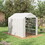 Outsunny Walk-in Greenhouse for Outdoors with Roll-up Zipper Door, 18 Shelves, PE Cover, Small and Portable Green House, Heavy Duty Humidity Seal, 95.25" x 70.75" x 82.75", White W2225P164118