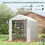 Outsunny Walk-in Greenhouse for Outdoors with Roll-up Zipper Door, 18 Shelves, PE Cover, Small and Portable Green House, Heavy Duty Humidity Seal, 95.25" x 70.75" x 82.75", White W2225P164118