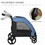 PawHut Pet Stroller Universal Wheel with Storage Basket Ventilated Foldable Oxford Fabric for Medium Size Dogs, Blue W2225P166285