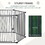 PawHut 48" x 41" Heavy-Duty Metal Dog Playpen, Outdoor Pet Cage Kennel, Puppy Exercise Fence Barrier with Weather-Resistant Polyester Roof, Locking Door, & Metal Frame W2225P166298