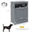 PawHut Pet Feeder Station, Storage Cabinet Dog Food Storage Container with Raised Dog Bowls and Hanger for Feeding & Watering Supplies, Gray W2225P166300