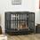 PawHut Heavy Duty Dog Crate Metal Kennel and Cage Dog Playpen with Lockable Wheels, Slide-out Tray and Anti-Pinching Floor W2225P166304