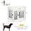 PawHut Dog Crate Furniture with Soft Water-Resistant Cushion, Dog Crate End Table with Drawer, Puppy Crate for Small Dogs Indoor with 2 Doors, White W2225P166312