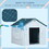 PawHut Plastic Dog House, Water Resistant Puppy Shelter Indoor Outdoor with Door, Easy to assemble, for Medium and Small Dogs, Blue W2225P166324
