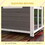 PawHut Cabin-Style Wooden Dog House for Large Dogs Outside with Openable Roof & Giant Window, Big Dog House Outdoor & Indoor, asphalt Roof, Gray W2225P166327