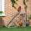 PawHut Chicken Activity Play for Healthy & Happy Animals, Swing Set with Chicken Perches & Hen Ladder, Chicken Coop Toy, Gray W2225P166328