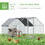 PawHut Large Chicken Coop Metal Chicken Run with Waterproof and Anti-UV Cover, Flat Shaped Walk-in Fence Cage Hen House for Outdoor and Yard Farm Use, 1.26" Tube Diameter, 9' x 12' x 6.5'